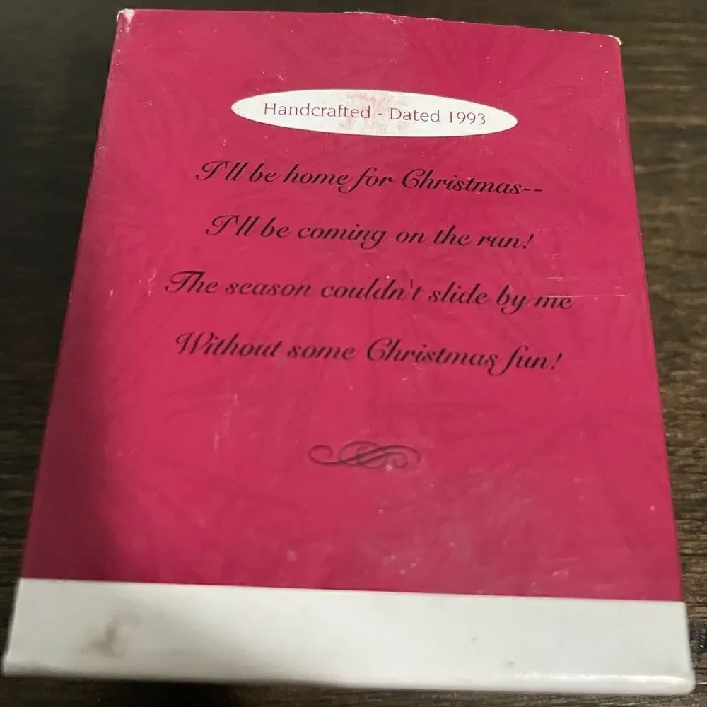hallmark keepsake ornament home for Christmas clip on 1993